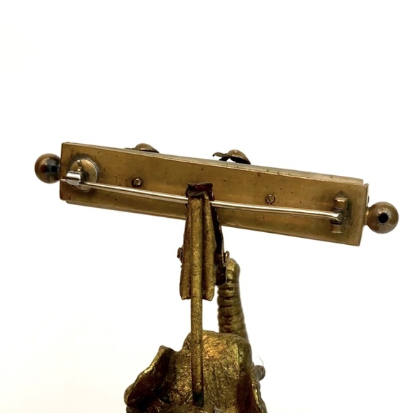 Vintage Duck Brooch Mother of Pearl Brass Rowing Ducks Whimsy Art Deco - Picture 5 of 15